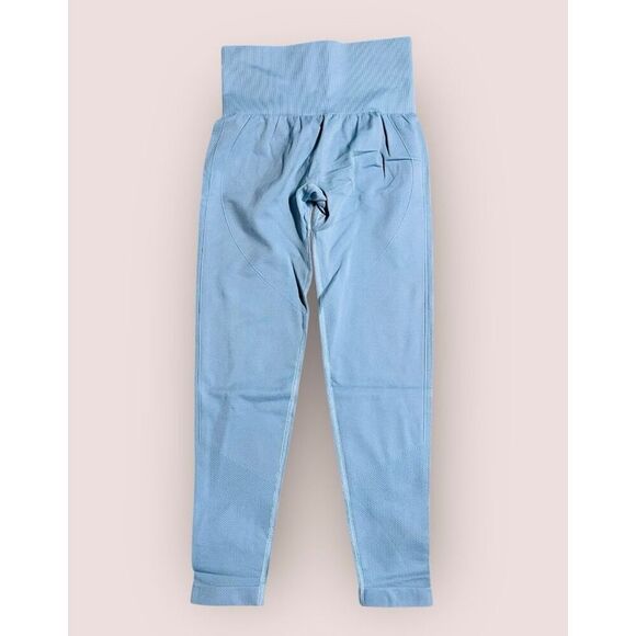 New Halara Women XS 7/8 Seamless Flow High Waisted Butt Lifting Leggings Topaz A - Picture 7 of 12